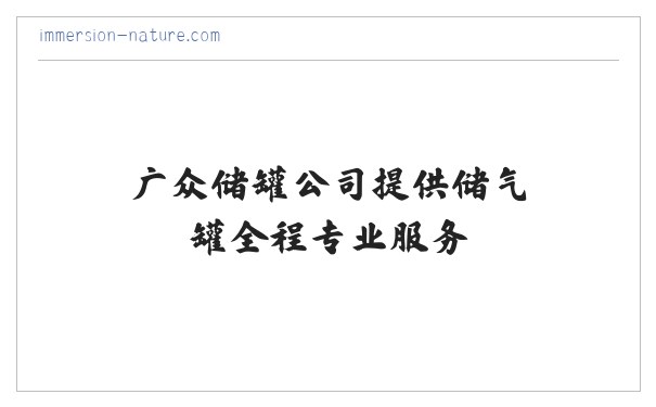广众储罐公司提供储气罐全程专业服务 缩略图